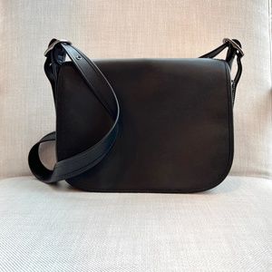 Coach Classic Legacy Flap Crossbody Shoulder Bag, Black with gun metal hardware